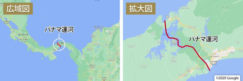 1パナマ運河地図2